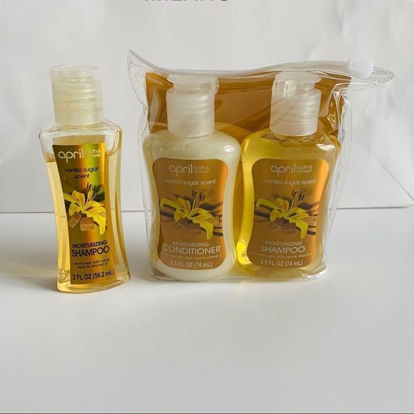 Makeup April Bath Shower Vanilla Sugar Scent 3pc Set Poshmark